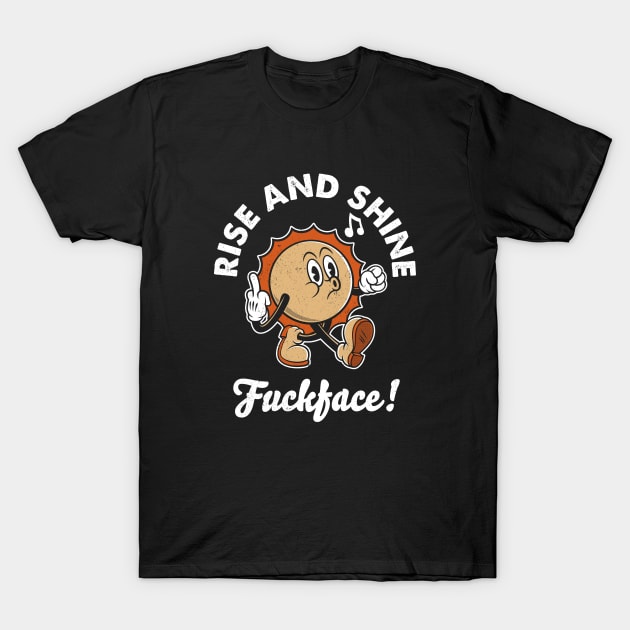 Rise and Shine Sunshine - Cheeky Rude Vintage Cartoon T-Shirt by Nemons